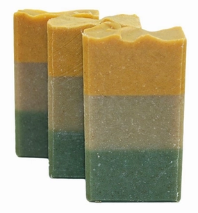 All natural handmade cold process bar soap, Tea tree, French green clay, Colloidal oatmeal, essential oil soap. 3 bar pack 16   oz. Made in the USA