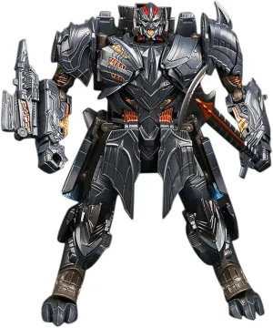 Alloy Deformation Movie 5 Black Mamba Car Robots Manual Assemble 7.4 Inch Painted Version Robot Action Figure Gifts Desktop Decoration, Multicolor（Megatron）