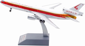 Alloy Collectible Plane 1 200 for World Airways Mcdonnell DC-10-30 Diecast Aircraft Jet Model N108WA Miniatures Set