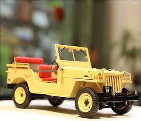 Alloy Resin Car Vehicle Model Fit for Toyota Land Cruiser BJ 1 18 Alloy Car Model Collectibles Simulation Metal Toys Collection Festive Deluxe Gift (Color : Yellow)