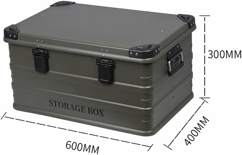 Aluminum Alloy Camping Storage Box, Outdoor Picnic Equipment Cookware Organizer, Trunk Fishing Sundries Organizer, Household Clothes Toy Organizer