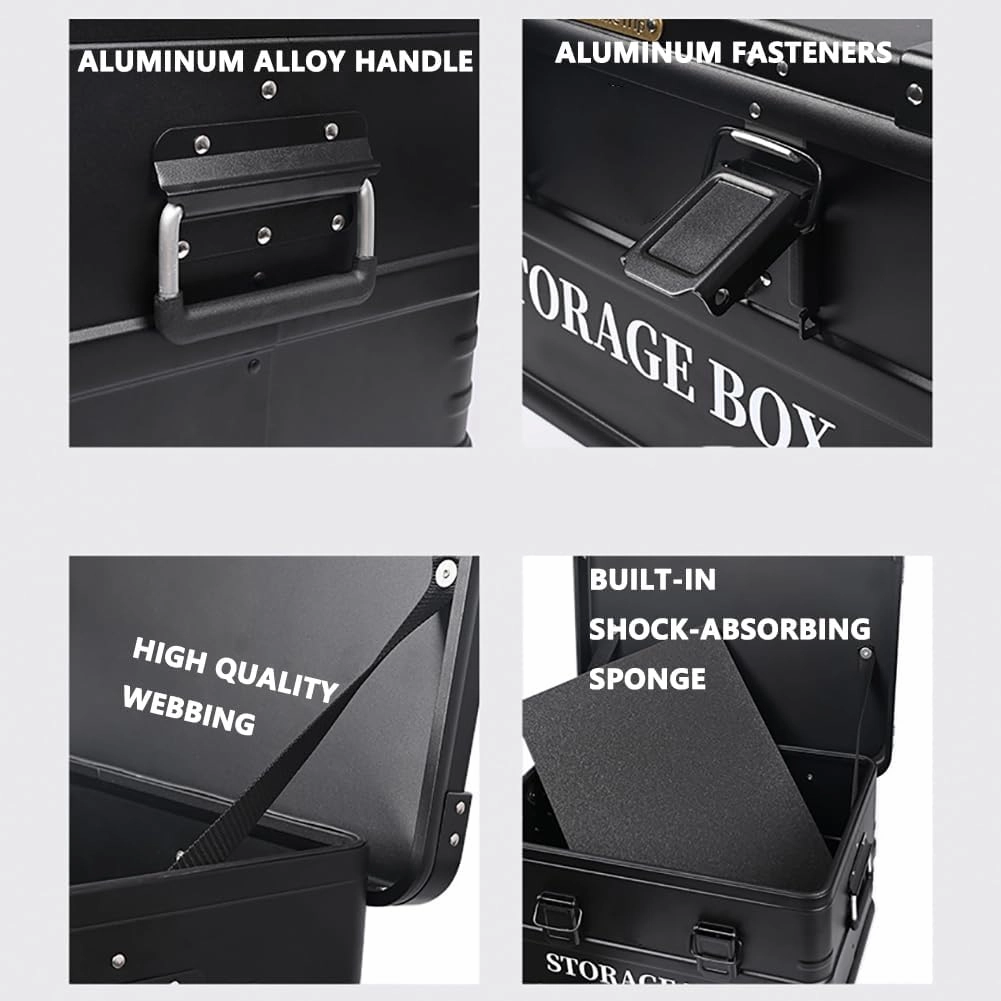 Aluminum Alloy Camping Storage Box, Outdoor Picnic Equipment Cookware Organizer, Trunk Fishing Sundries Organizer, Household Clothes Toy Organizer