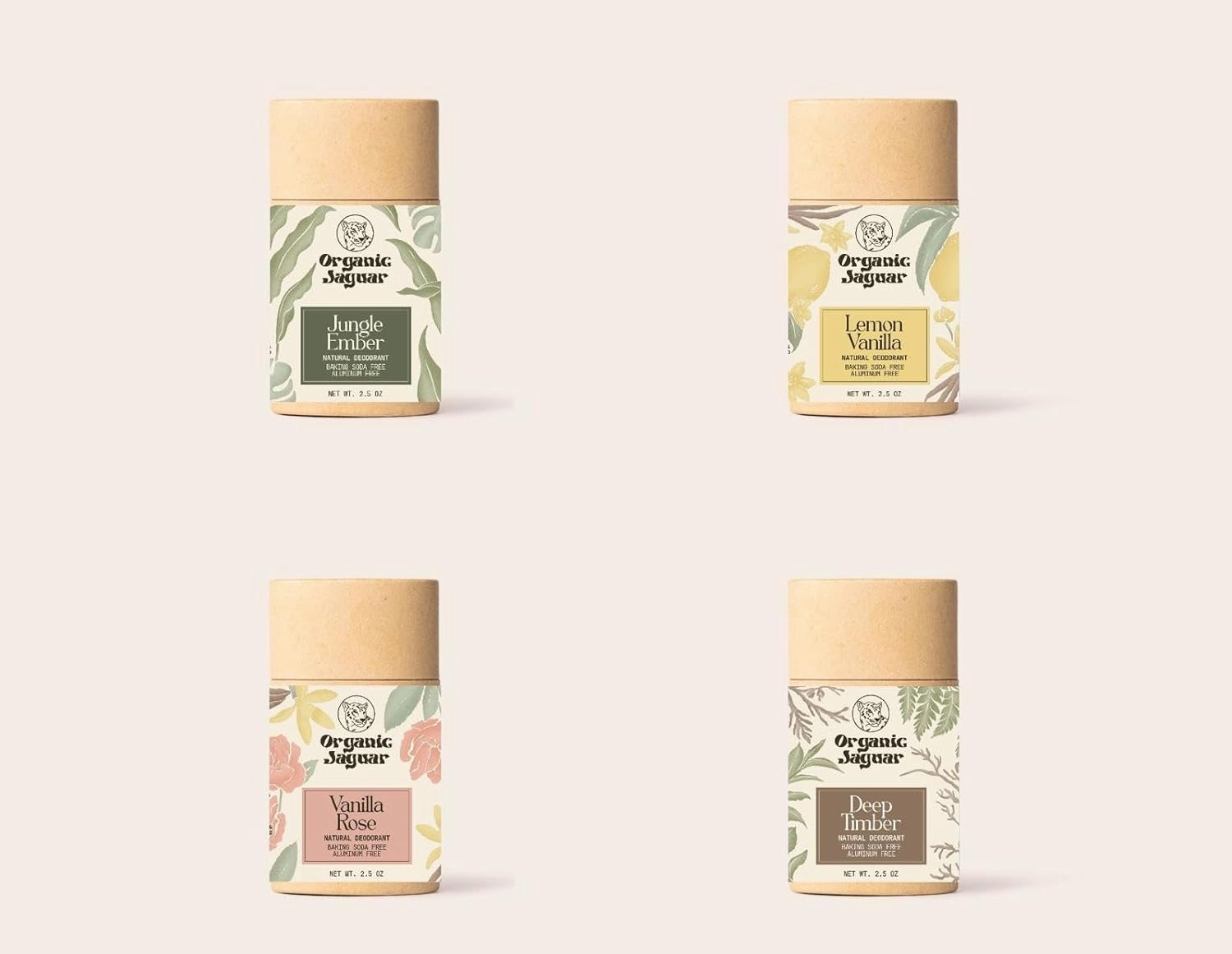 Aluminum Free Deodorant for Women and Men, 100% Natural Deodorant with Coconut Oil, Shea Butter, Baking Soda Free, Safe for Sensitive Skin, Long Lasting, Rose Vanilla, Unscented, 2 oz