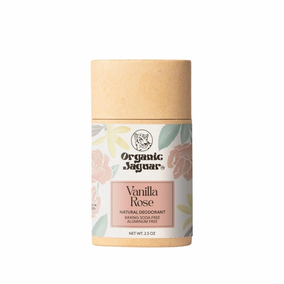 Aluminum Free Deodorant for Women and Men, 100% Natural Deodorant with Coconut Oil, Shea Butter, Baking Soda Free, Safe for Sensitive Skin, Long Lasting, Rose Vanilla, Unscented, 2 oz