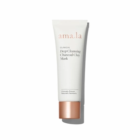 Amala Deep Cleansing Charcoal Clay Mask with Bamboo Charcoal, Moroccan Rhassoul Clay and Kukui Oil. Anti-Aging, Smoothes Texture and Decongests Pores. (50ml)