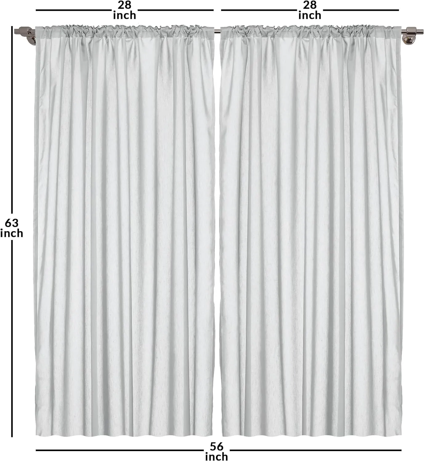 Ambesonne Blue and White Curtains, Cartoon Sky with Fluffy Clouds Clear Day Pattern, Window Treatments 2 Panel Set for Living Room Bedroom, Pair of - 28" x 63", Baby Blue