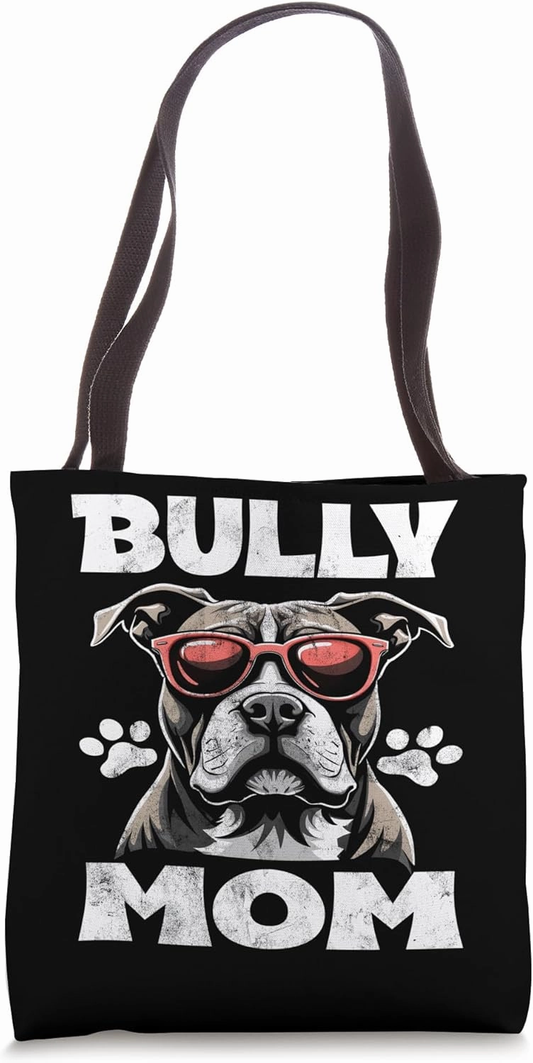 American Bully Dog Mom Vintage Tote Bag