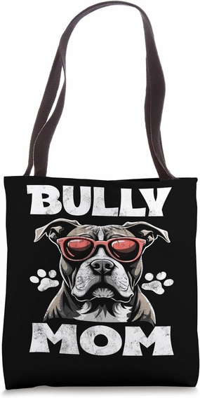 American Bully Dog Mom Vintage Tote Bag