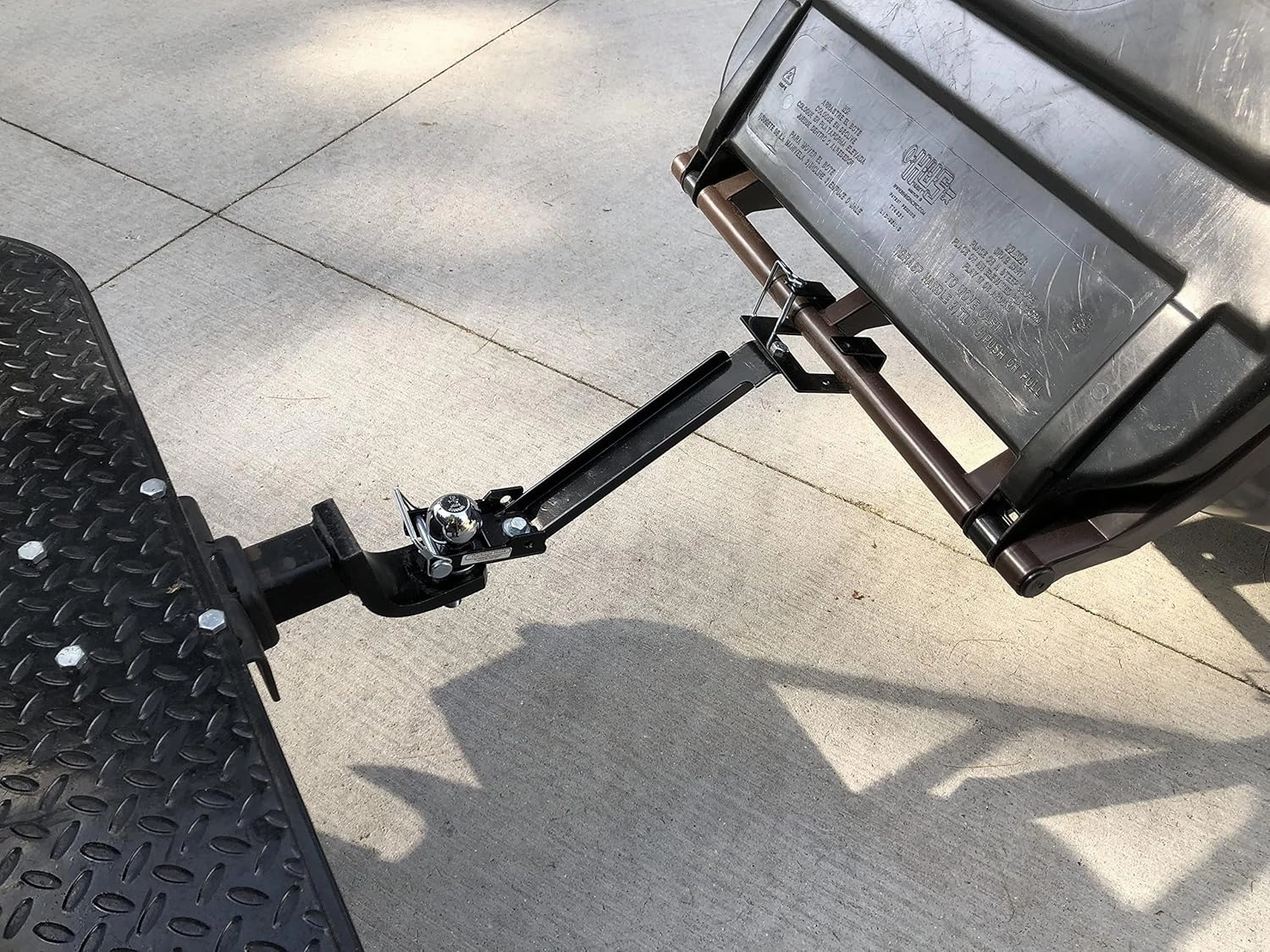 American-Made Garbage Commander UBL Single Can Ball or Bolt Mounted Garbage Hauling Hook - by Garbage Commander