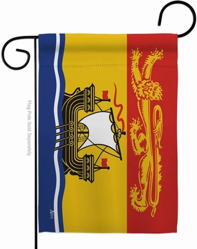 Americana Home & Garden New Brunswick Garden Flag Canada Provinces Canadian Territories Region Country Particular Area House Decoration Banner Small Yard Gift Double-Sided, Made in USA