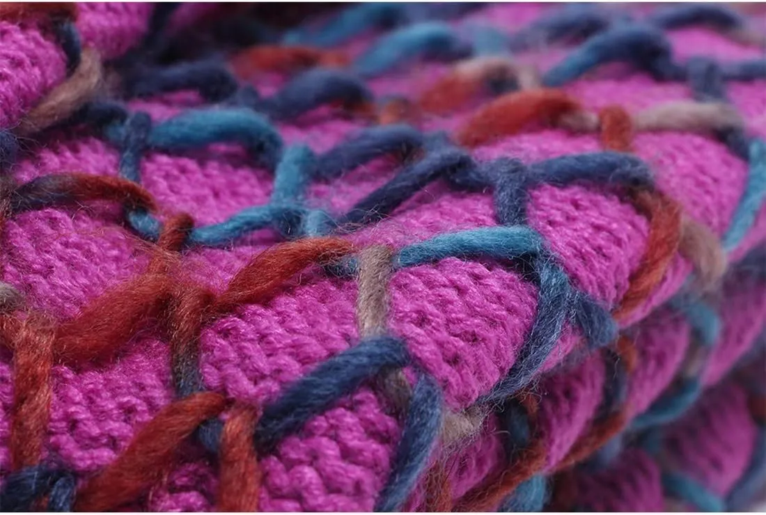 AmyHomie Mermaid Tail Blanket, Soft Crochet Sleeping Bag Blanket for Kids Adults, Mermaid Gift for Girls(Rainbow,Kids)