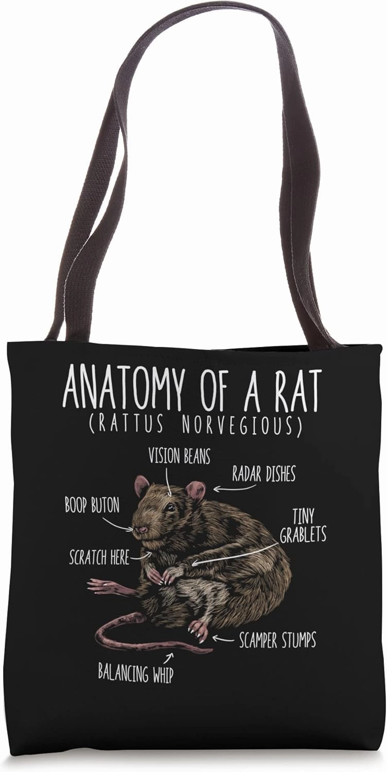 Anatomy of Rat rat lovers and pet rat owners Tote Bag