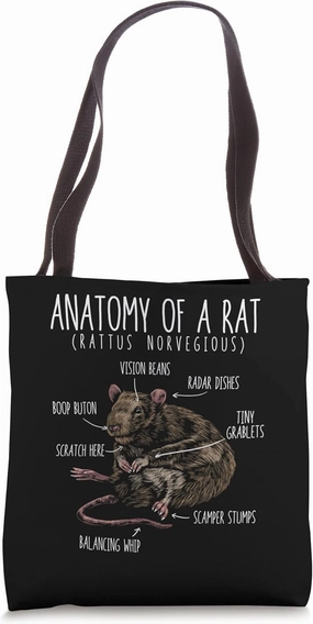 Anatomy of Rat rat lovers and pet rat owners Tote Bag