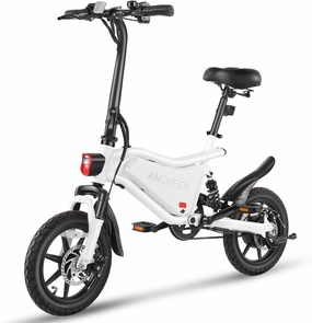 ANCHEER 14” Folding Electric Bike for Adults, 20MPH Ebike with 350W Motor[Peak 500W], 48V 374Wh Battery, Rigid/Dual Suspension, UL 2849 Certified Electric Bicycle, Compact Electric Mini Bike for Teens