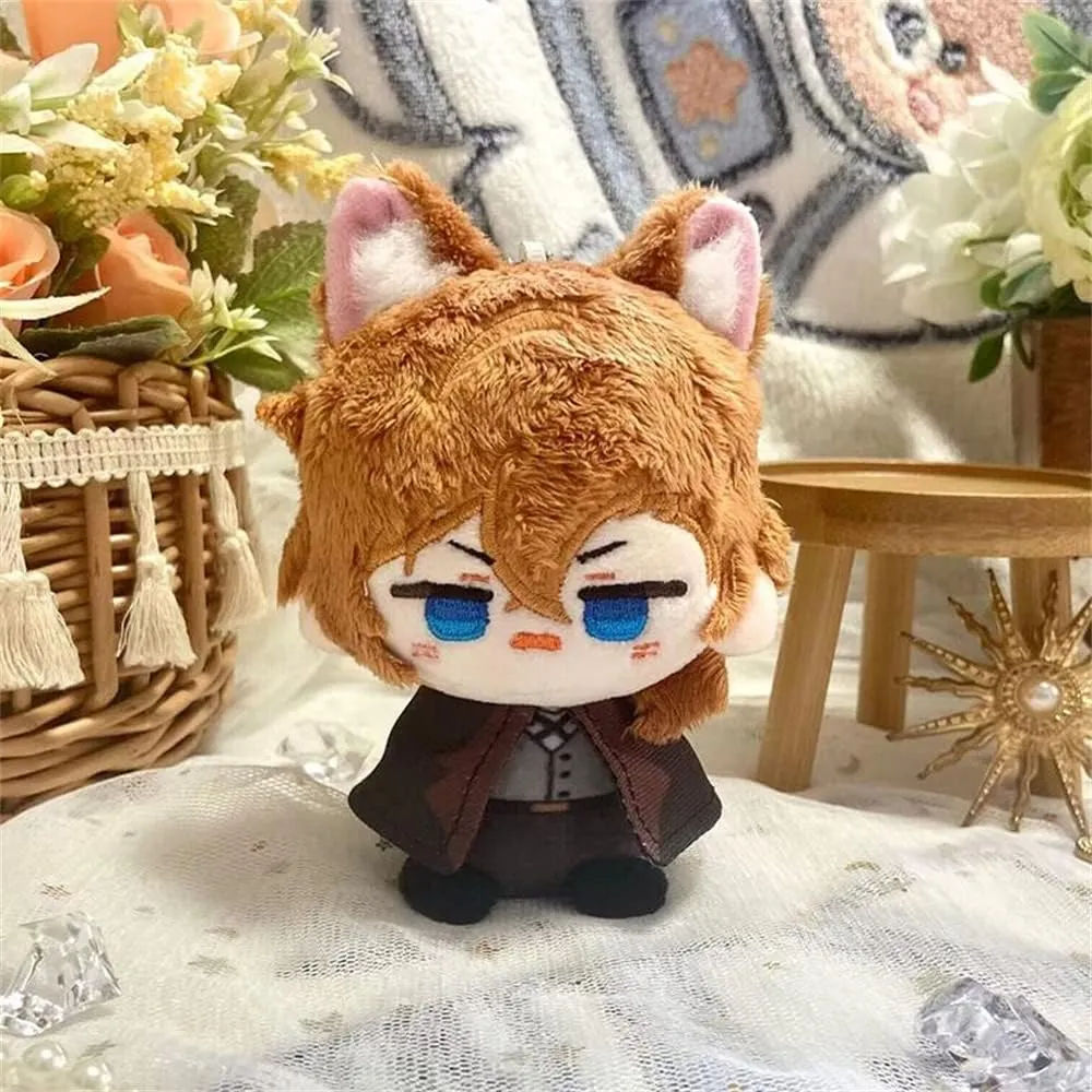 Anime Plush Doll Dazai Osamu Nakahara Chuuya Edogawa Rampo Mini Pendant Keychain Cute Toy Kids Gift（ Nakahara Chuuya ）