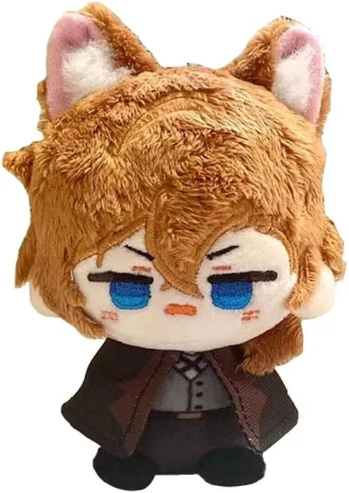 Anime Plush Doll Dazai Osamu Nakahara Chuuya Edogawa Rampo Mini Pendant Keychain Cute Toy Kids Gift（ Nakahara Chuuya ）