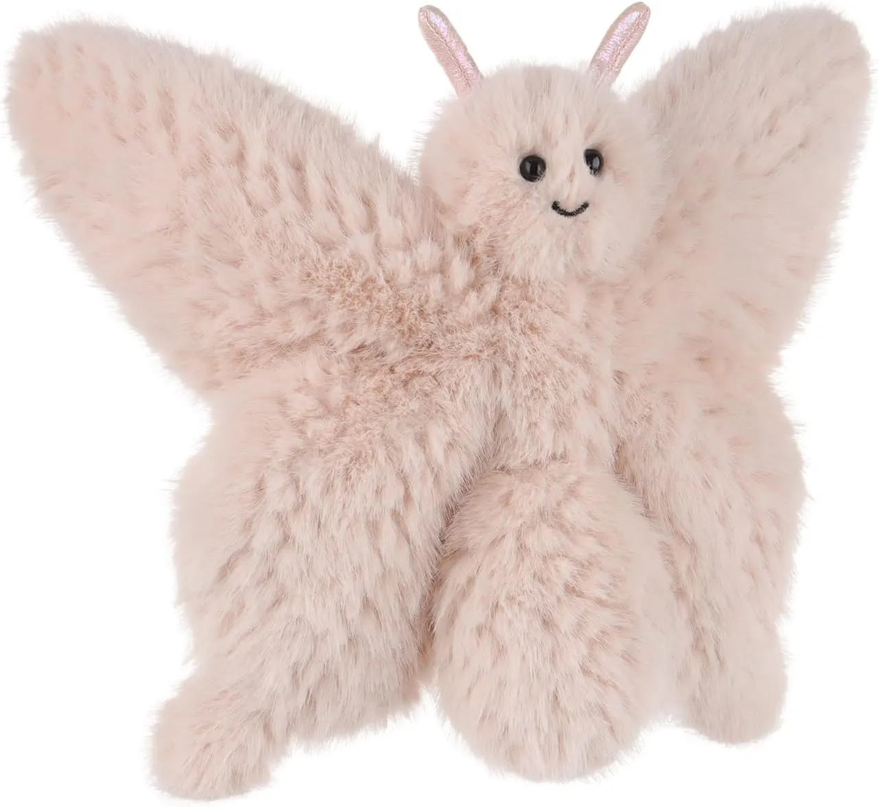 Apricot Lamb Butterfly Plush Stuffed Animals for Kids, Soft Cute Plushies Toys for Baby Girl and Boy, Fluffy Butterfly Pink