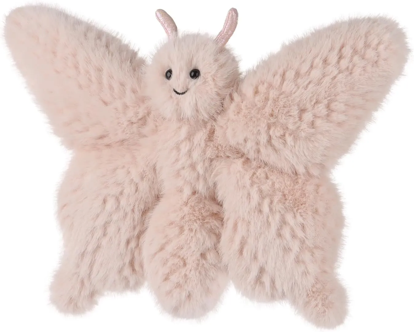Apricot Lamb Butterfly Plush Stuffed Animals for Kids, Soft Cute Plushies Toys for Baby Girl and Boy, Fluffy Butterfly Pink