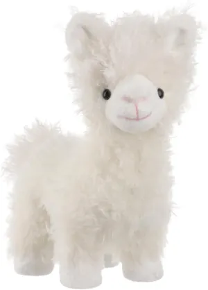 Apricot Lamb Clever Alpaca, Plush Llama Stuffed Animals for Kids, Soft Cute Plush Toys for Baby Girl and Boy, Fluffy Clever Alpaca, Llama White