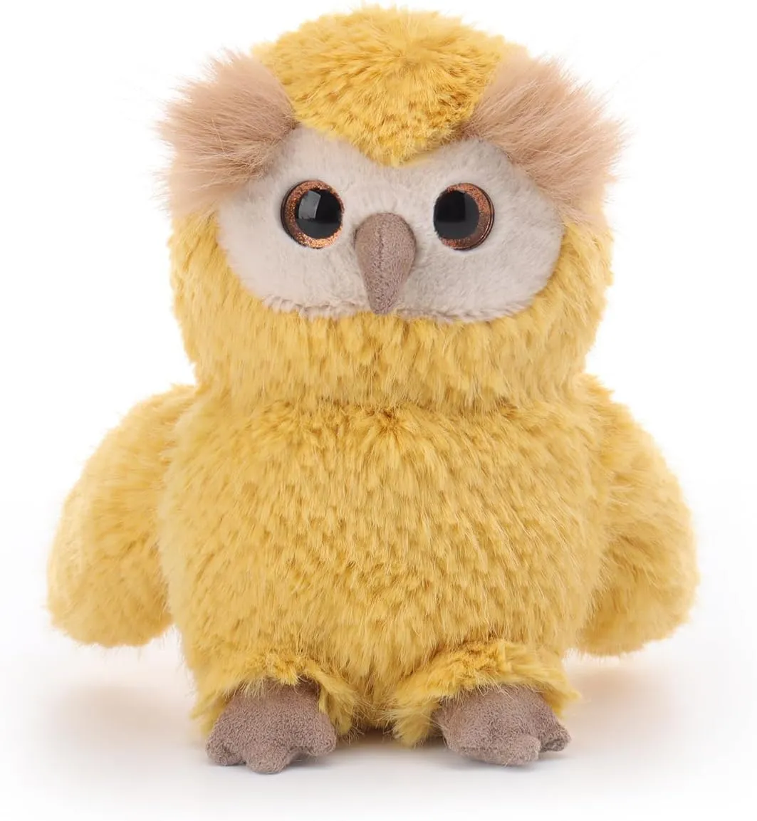 Apricot Lamb Clever Owl Stuffed Animals for Kids, Soft Cute Plush Toys for Baby Girl and Boy, 7 Inches