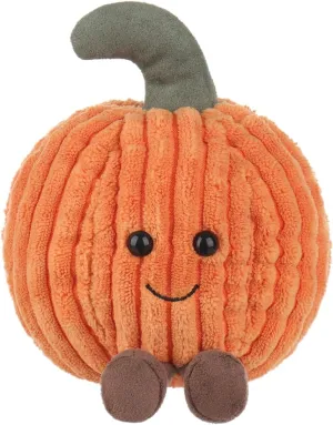 Apricot Lamb Corduroy Naive Pumpkin Stuffed Animals for Kids, Soft Cute Plush Toys for Baby Girl and Boy, 4.5 Inches