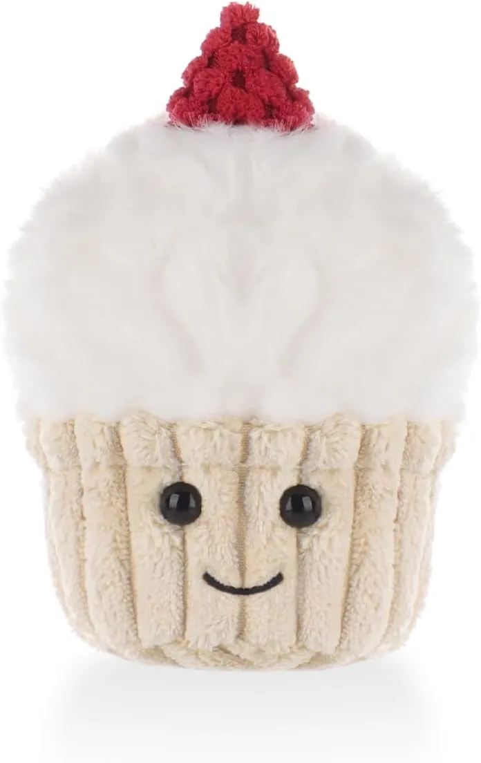 Apricot Lamb Cup Cake Stuffed Animals for Kids, Soft Cute Plush Toys for Baby Girl and Boy, 4.5 Inches