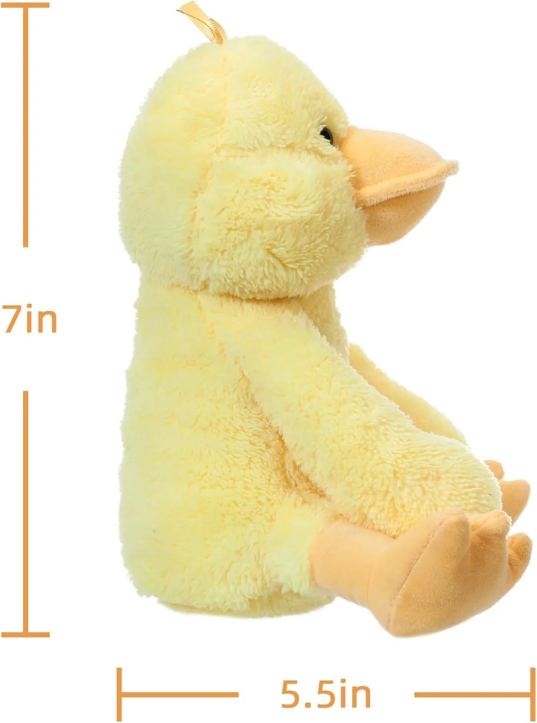 Apricot Lamb Duck Plush Stuffed Animals for Kids, Soft Cute Plush Toys for Baby Girl and Boy, Fluffy Duck Yellow