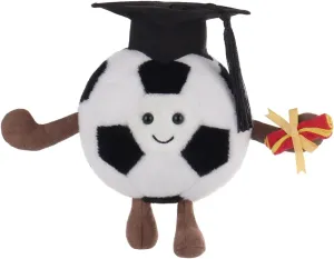 Apricot Lamb Graduated Soccer Stuffed Animals for Kids, Soft Cute Plush Toys for Baby Girl and Boy, Fluffy Graduated Soccer 5.2 Inches