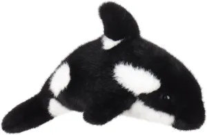 Apricot Lamb Killer Whale Orca Plush Stuffed Animals for Kids, Soft Cute Plush Toys for Baby Girl and Boy, Fluffy Killer Whale Black