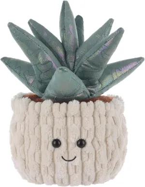 Apricot Lamb Potted Aloe Plant Plush Stuffed Animals for Kids, Soft Cute Plush Toys for Baby Girl and Boy, Fluffy Potted Aloe Plant Green