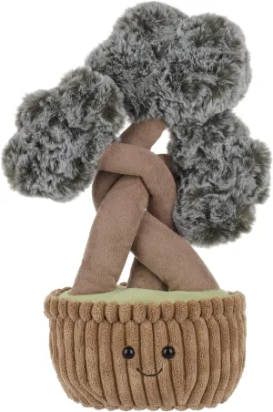Apricot Lamb Potted Pine and Cypress Plant Plush Stuffed Animals for Kids, Soft Cute Plush Toys for Baby Girl and Boy, Fluffy Potted Pine and Cypress Brown 12.3 Inches
