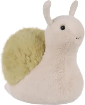 Apricot Lamb Snail Doll Plush Stuffed Animals for Kids, Soft Cute Plushies Toys for Baby Girl and Boy, Fluffy Snail Green