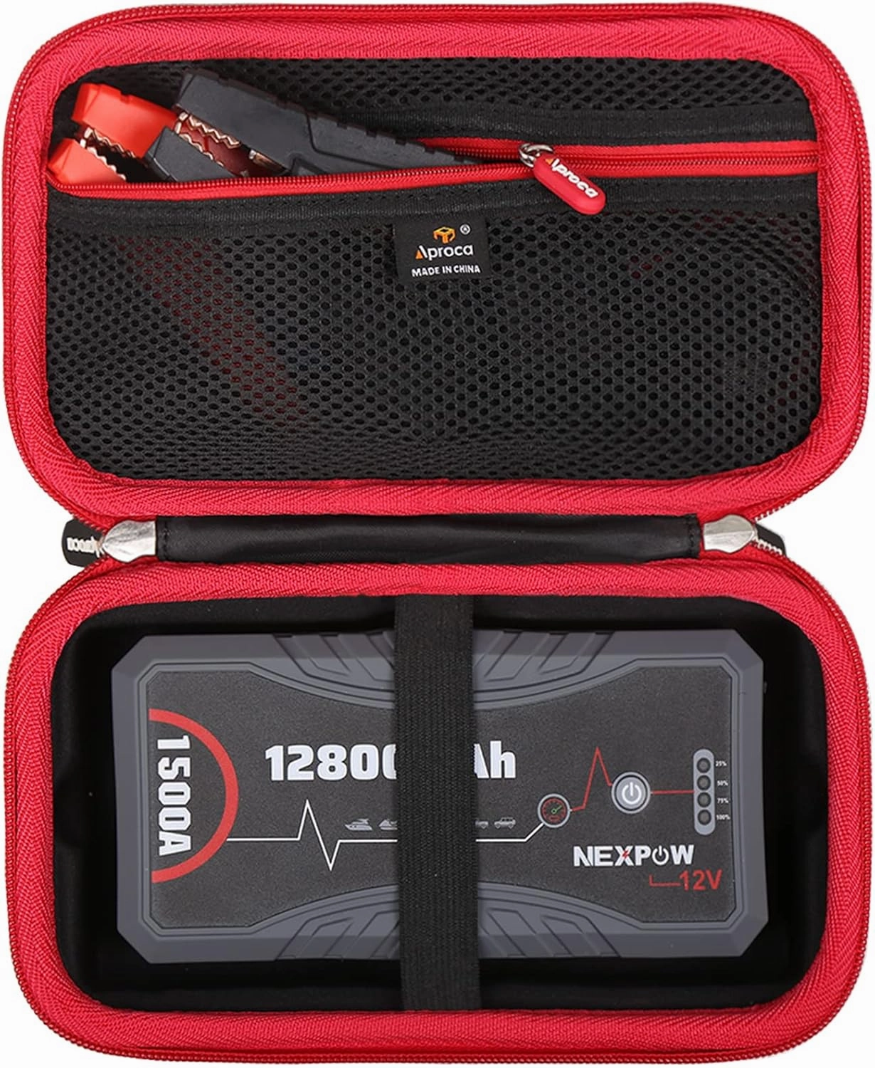 Aproca Hard Storage Travel Case, for NEXPOW Q10S Car Jump Starter 1500A Peak 12800mAh Battery Starter