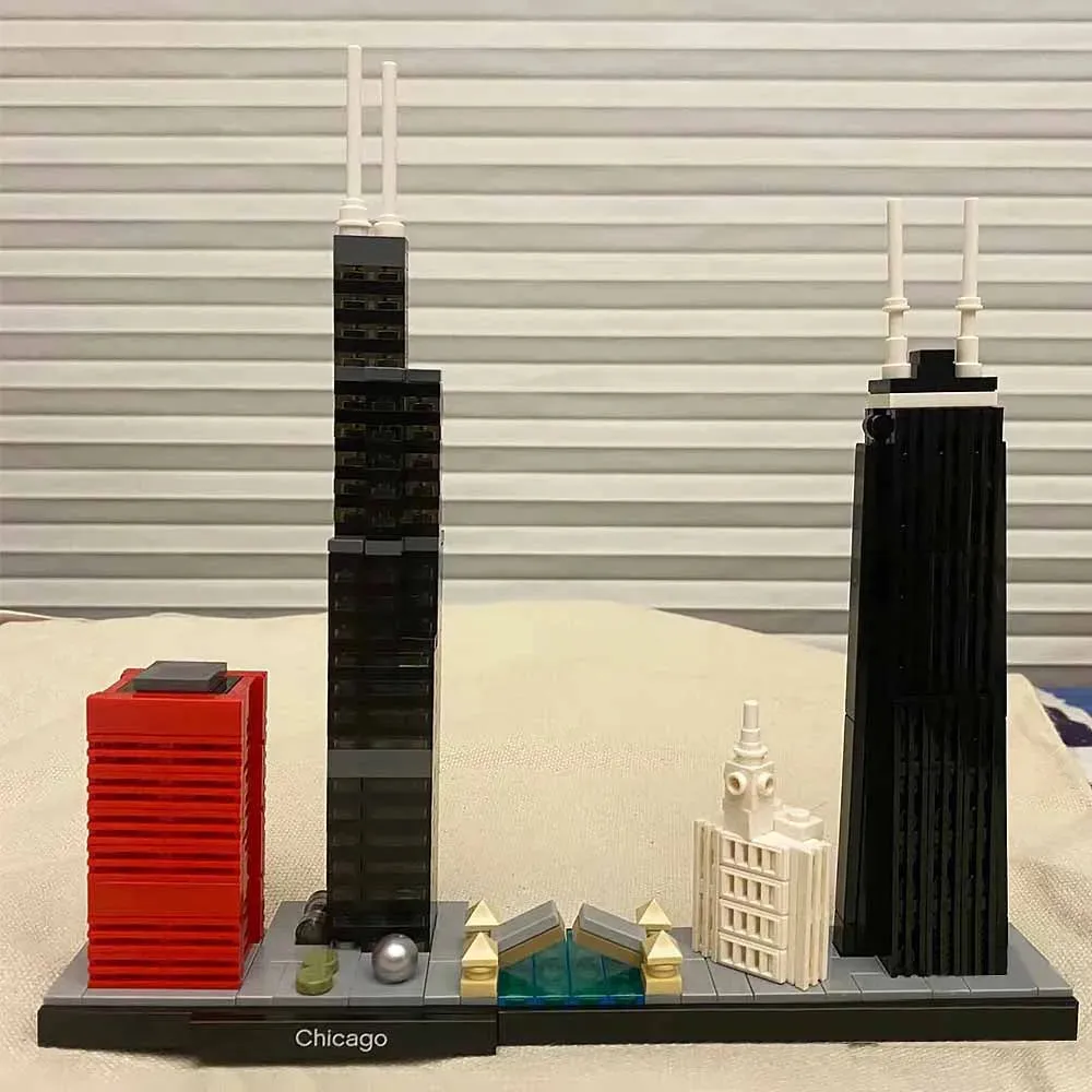 Architecture MOC Chicago Skyline Bricks Toy