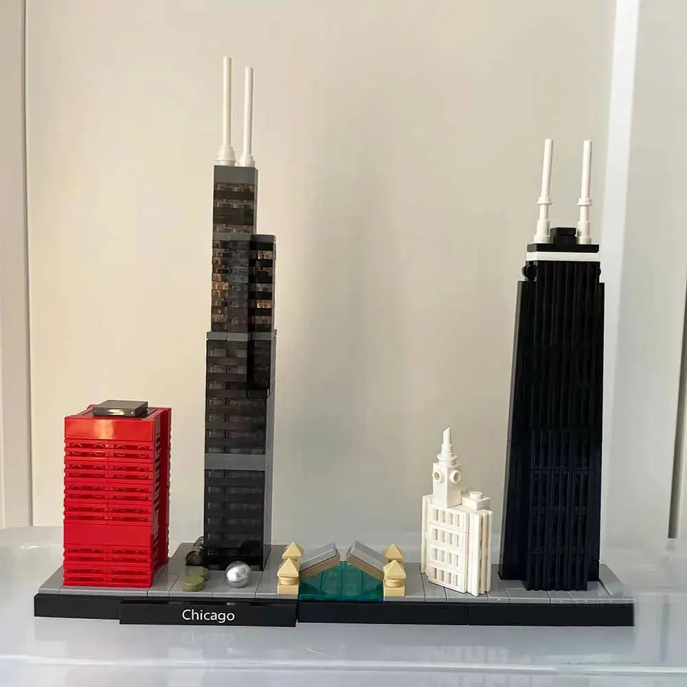 Architecture MOC Chicago Skyline Bricks Toy