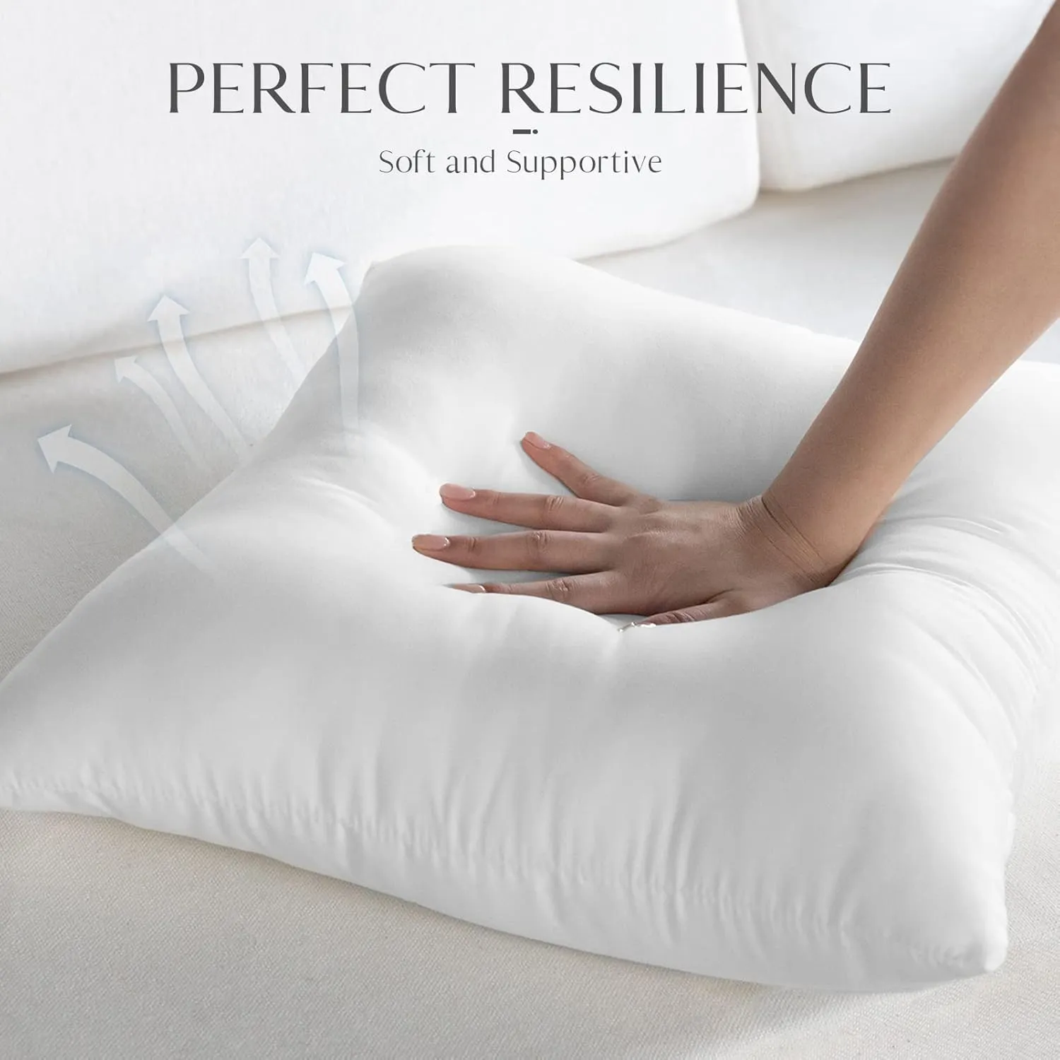 Ashler Outdoor Pillows, 18 x 18 Pillow Inserts Set of 4, Waterproof Throw Pillow Inserts Hypoallergenic for Patio, Water Resistant Indoor Outdoor Decorative