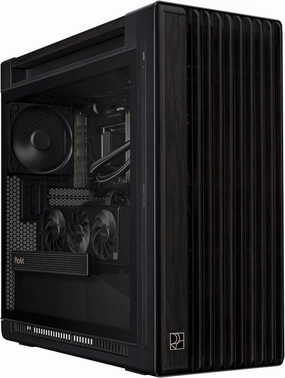 ASUS ProArt PA602 Wood Edition - Tempered Glass Panel E-ATX case, 420 mm Radiator Support, 1x 140 mm   2X 200 mm pre-Installed Fans, Power Lock Latch, Tool-Less PCIe mounting, USB 20Gbps Support