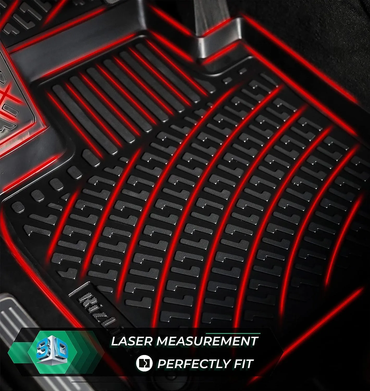 Audi A5 Sportback & S5 Sportback 2018-2024 (No Coupe or Cabriolet Models) Floor Mats 3D Custom Fit Rubber Car Mats Laser Measured Floor Liners All Weather Heavy Duty TPE (Front & Rear)
