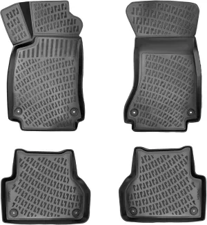 Audi A5 Sportback & S5 Sportback 2018-2024 (No Coupe or Cabriolet Models) Floor Mats 3D Custom Fit Rubber Car Mats Laser Measured Floor Liners All Weather Heavy Duty TPE (Front & Rear)