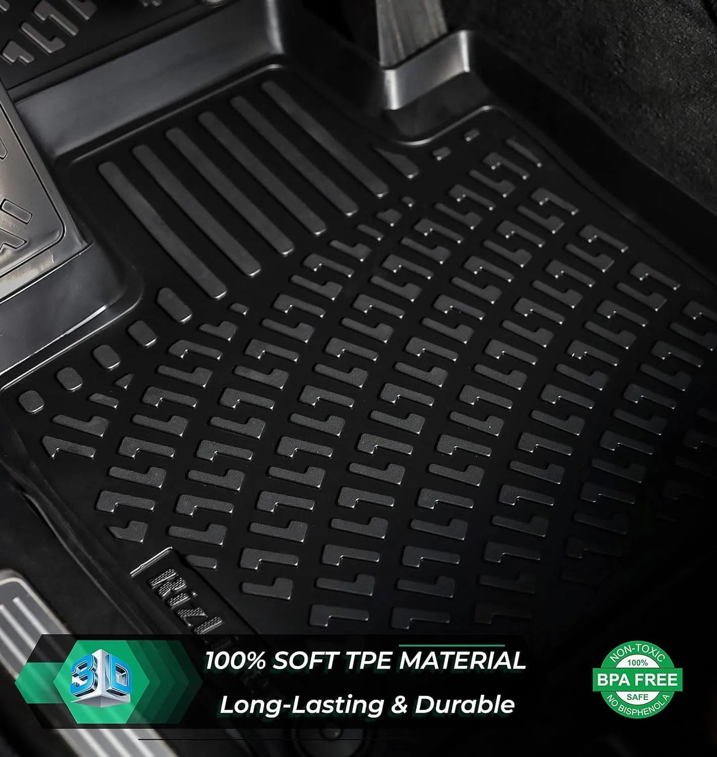 Audi A5 Sportback & S5 Sportback 2018-2024 (No Coupe or Cabriolet Models) Floor Mats 3D Custom Fit Rubber Car Mats Laser Measured Floor Liners All Weather Heavy Duty TPE (Front & Rear)