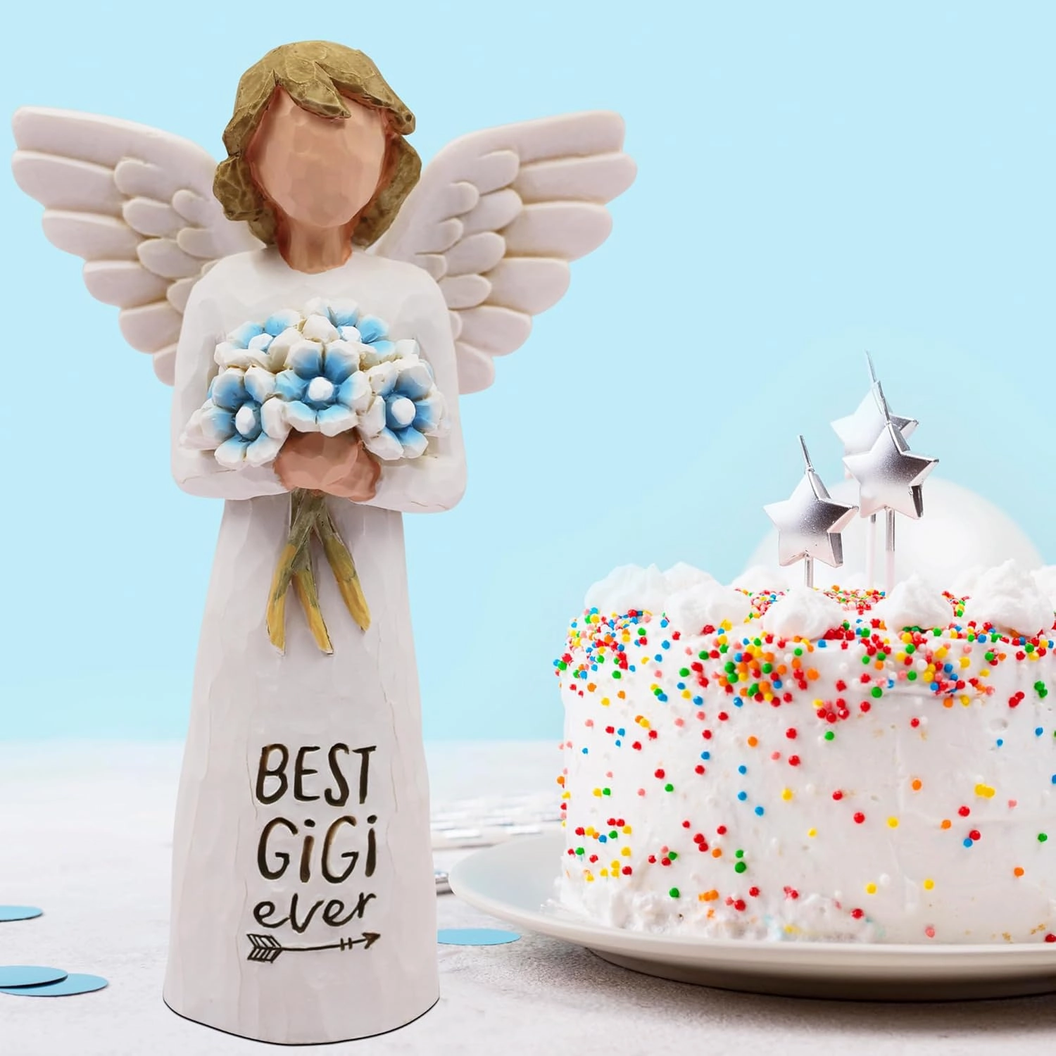 AUKEST Gigi Gifts - Best Gigi Ever, Gigi Gifts for Grandma, Mothers Day Birthday Gifts for Gigi, Grandma Gifts, Great Grandma Gifts, Gifts for Grandma - Sculpted Hand-Painted Figure