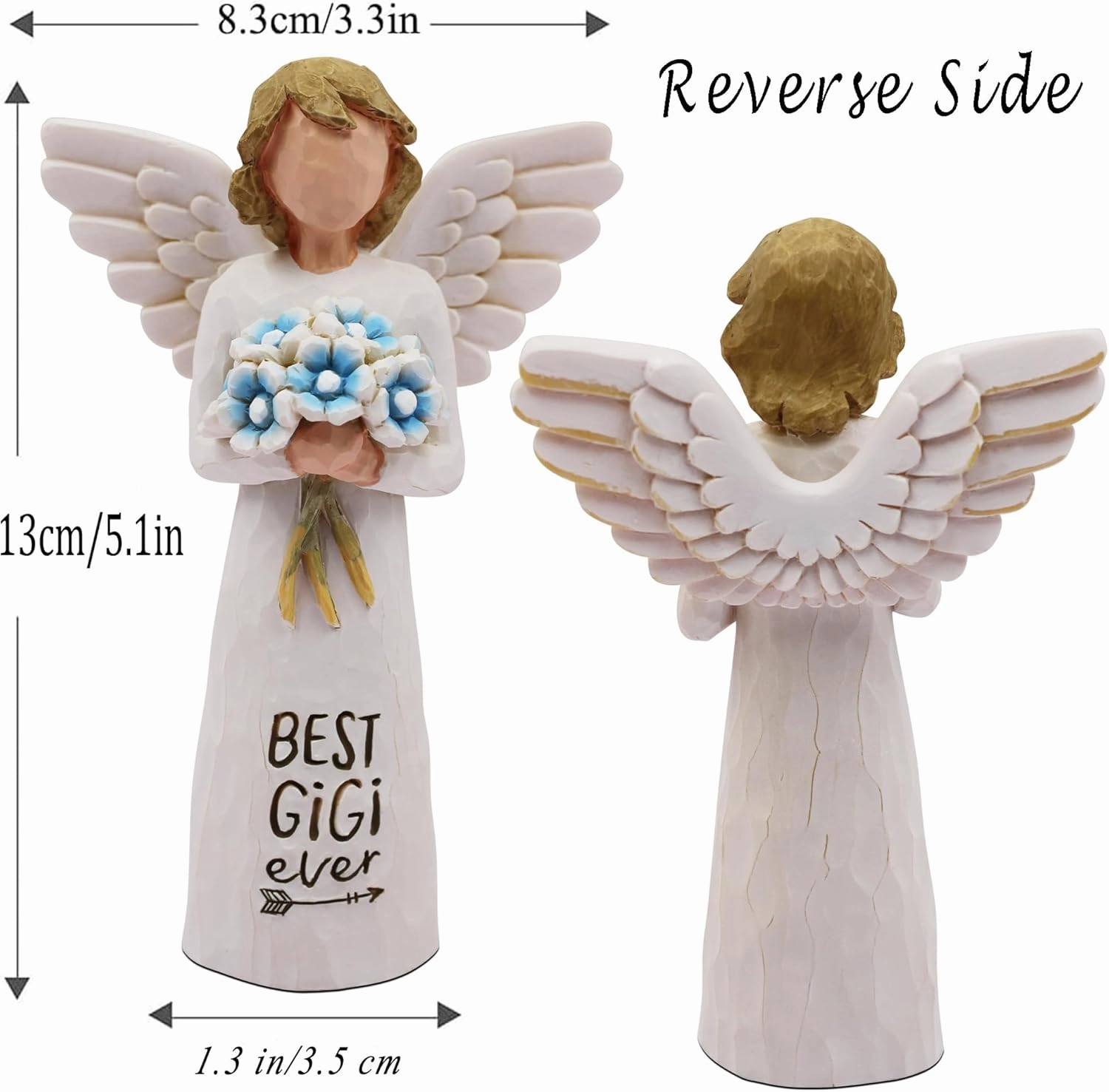 AUKEST Gigi Gifts - Best Gigi Ever, Gigi Gifts for Grandma, Mothers Day Birthday Gifts for Gigi, Grandma Gifts, Great Grandma Gifts, Gifts for Grandma - Sculpted Hand-Painted Figure