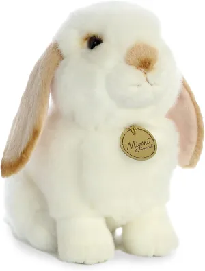 Aurora - Miyoni - 11" Lop Eared Rabbit with Tan Ears, White and Tan