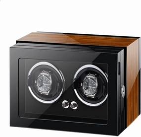 Automatic Watch Winder Display Box with LED Light, Silent Motor, and Adjustable Pillows for Automatic Watches – Elegant Watch Storage Solution
