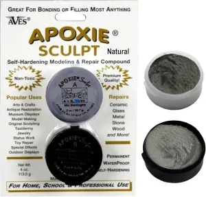 Aves Apoxie Sculpt - 2 Part Modeling Compound (A & B) - 1/4 Pound, Apoxie Sculpt for Sculpting, Modeling, Filling, Repairing, Simple to Use and Durable Self-Hardening Modeling Compound - Natural