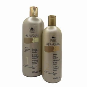 Avlon - Keracare Hydrating Detangling Shampoo 32 Ounce & Keracare Humecto Creme Conditiones 16 oz Set Combo