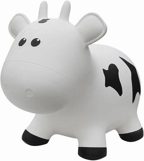 Award Winning Inflatable Toddler Safe Bouncing White Cow Plus Pump