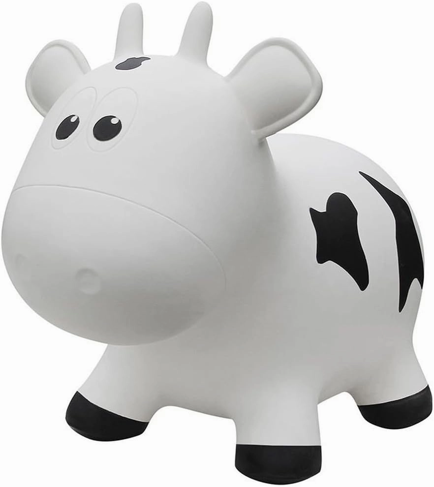 Award Winning Inflatable Toddler Safe Bouncing White Cow Plus Pump