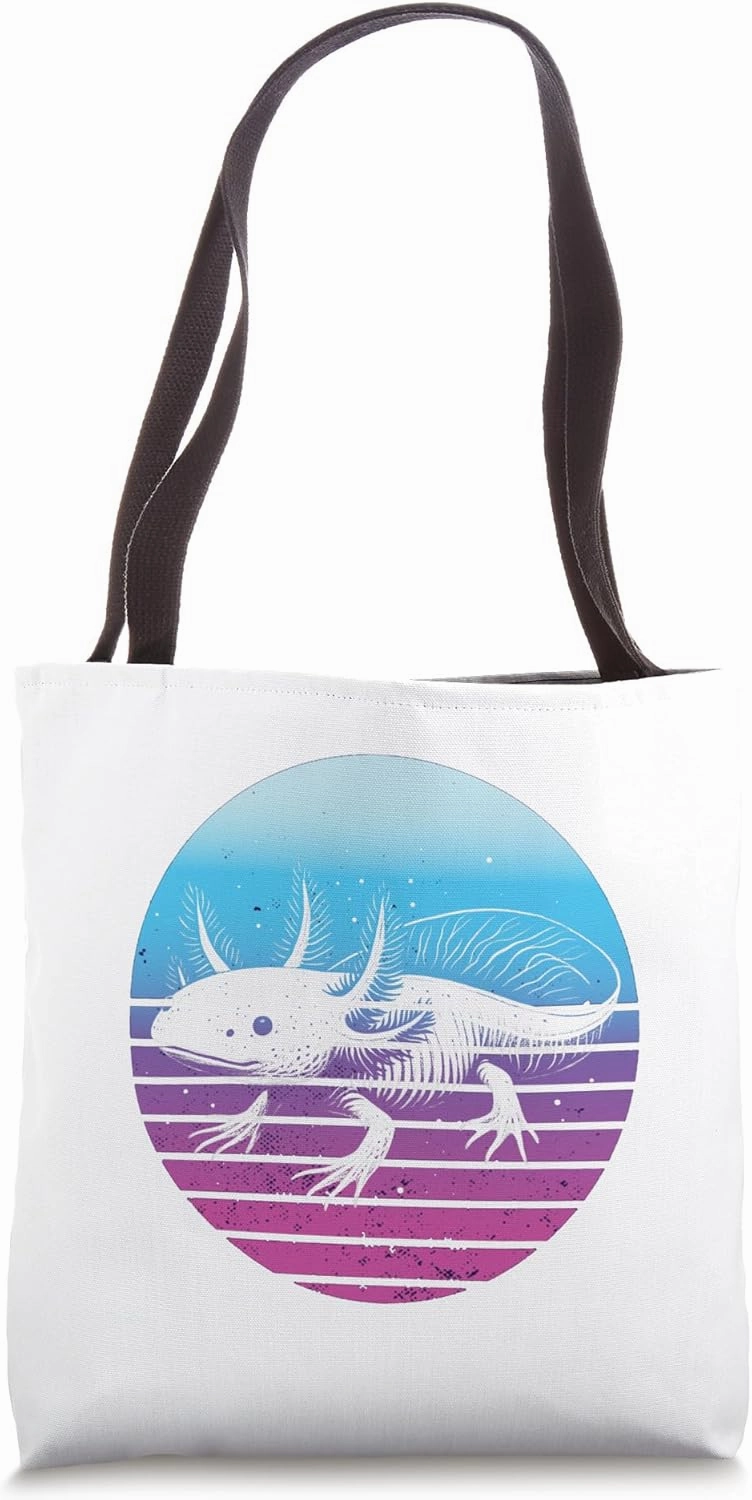 Axolotl gills limbs aquatic nature underwater amphibian pet Tote Bag