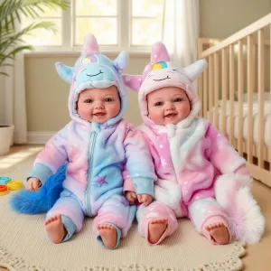 BABESIDE Baby Dolls Twins - 17'' Cute Soft Body Realistic Newborn Twin Dolls Real Life Baby Girl and Boy with Accessories for 3  Year Old Kids Gifts, Pretend Play, Collection